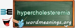 WordMeaning blackboard for hypercholesteremia